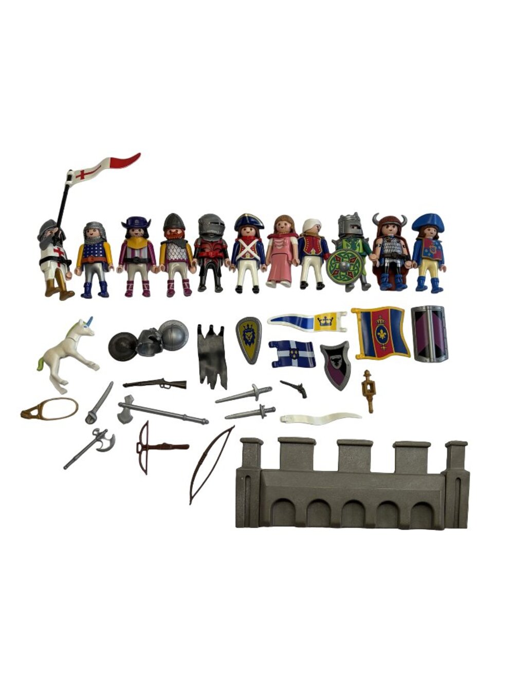Playmobil Medieval Lot Figures Knights Vikings Castle Wall Weapon Shield Unicorn